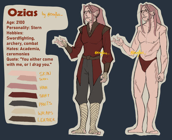 OC Ozias Artfight Reference Sheet OC Ozias Artfight Reference Sheet